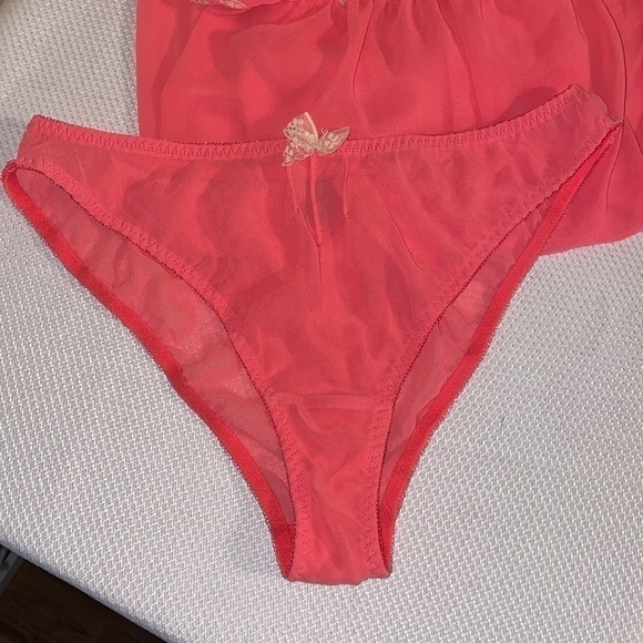 Victorias Secret women’s lingerie nightie medium top bottom gown intimate pink - Picture 7 of 8